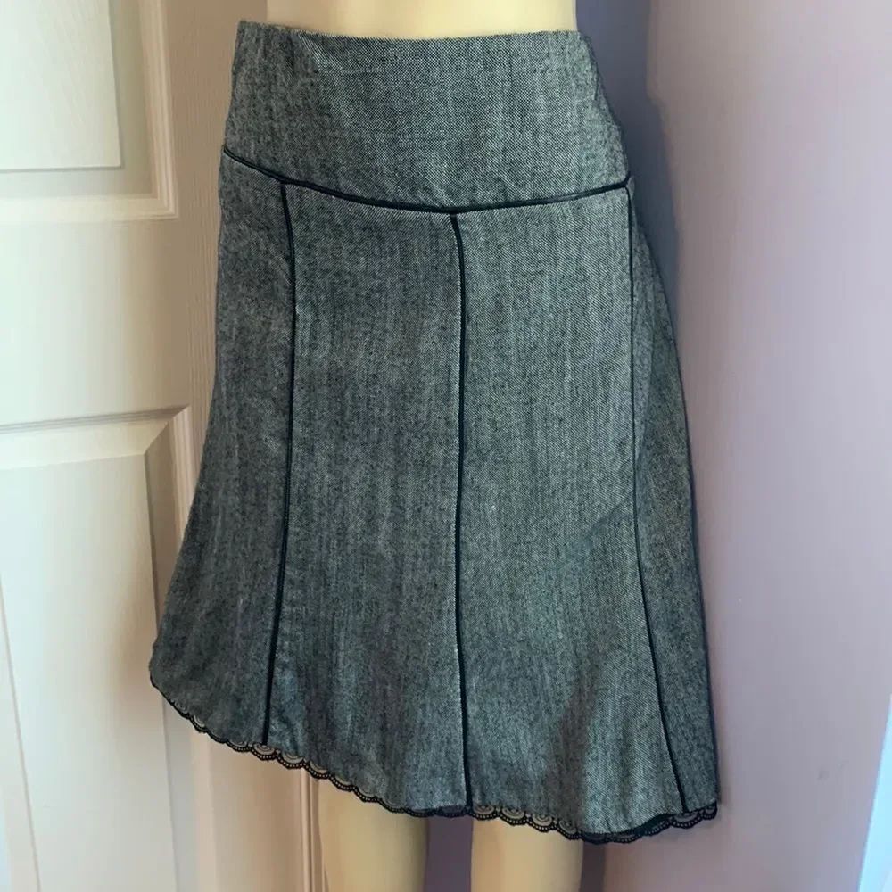 Motherhood Maternity Wool Midi Skirt S Gray/ Black